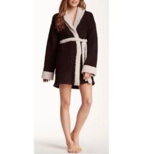 Barefoot Dreams Cozy Chic Two Tone Short Robe Sz 1 Small Style 549.